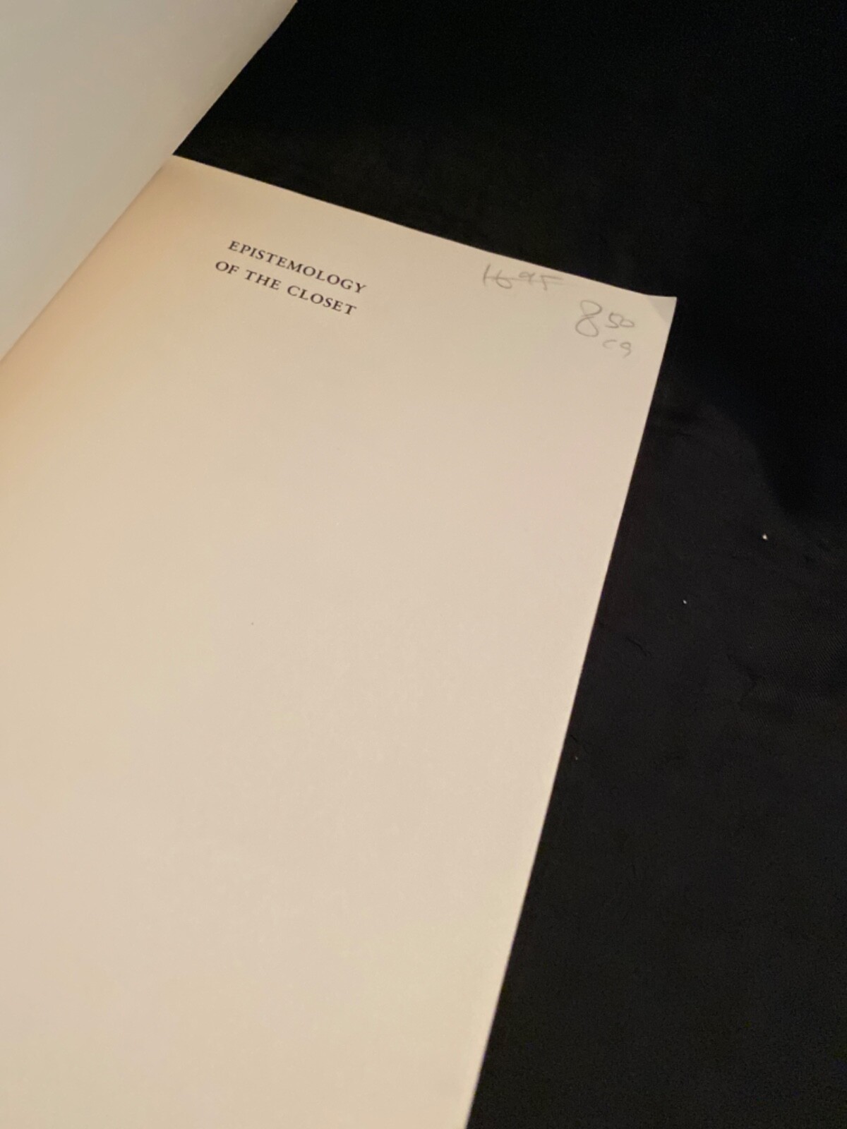 Epistemology of the Closet, by Eve Kosofsky Sedgwick, 1990
