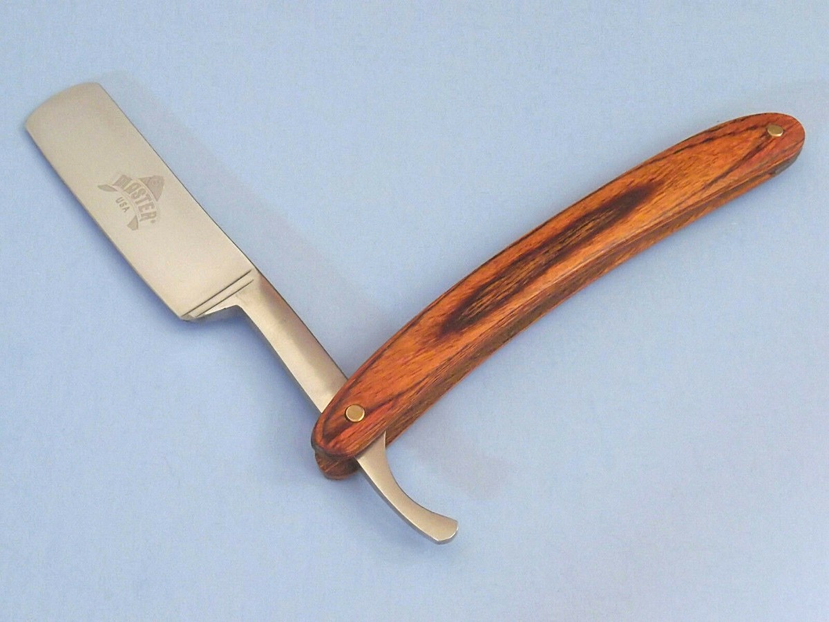 オーダー専用 MASTER MU1014W Straight Razor Rich grain wood handle knife 6 3/8