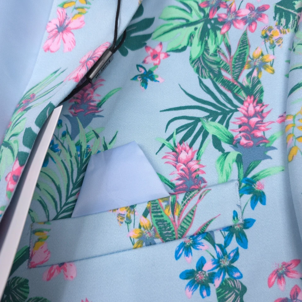 $360 Bar III Gray Floral Print Slim-Fit Sport Coat Blazer Jacket Mens Size 38R - Image 3 of 4