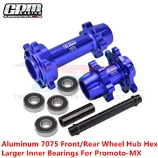 GPM Aluminum 7075 Front/Rear Wheel Hub Hex Larger Inner Bearings For Promoto-MX