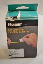 Panduit P1 Label Cassette S100X125VAC Vinyl Self-Laminating Black on White