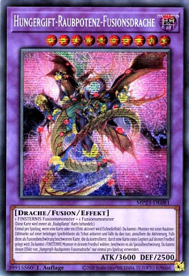 Yu Gi Oh! Hungergift-Raubpotenz-Fusionsdrache Mp 23-DE081 Secret Rare