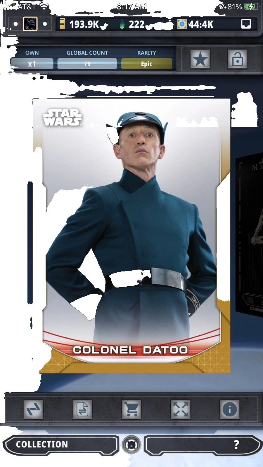 Kylo Ren Star Wars War Collectable Trading Cards