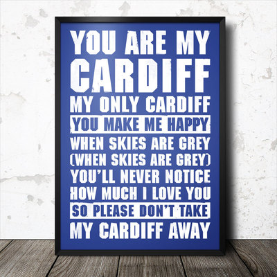 Cardiff Fußball Liedtext Poster Gesang