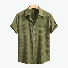 Men's Button Down Shirts Casual Short Sleeve Dress Shirts Summer Beach Shirts...