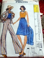 LOVELY VTG 1970s JACKET, PANTS, and SKIRT Sewing Pattern 16/38