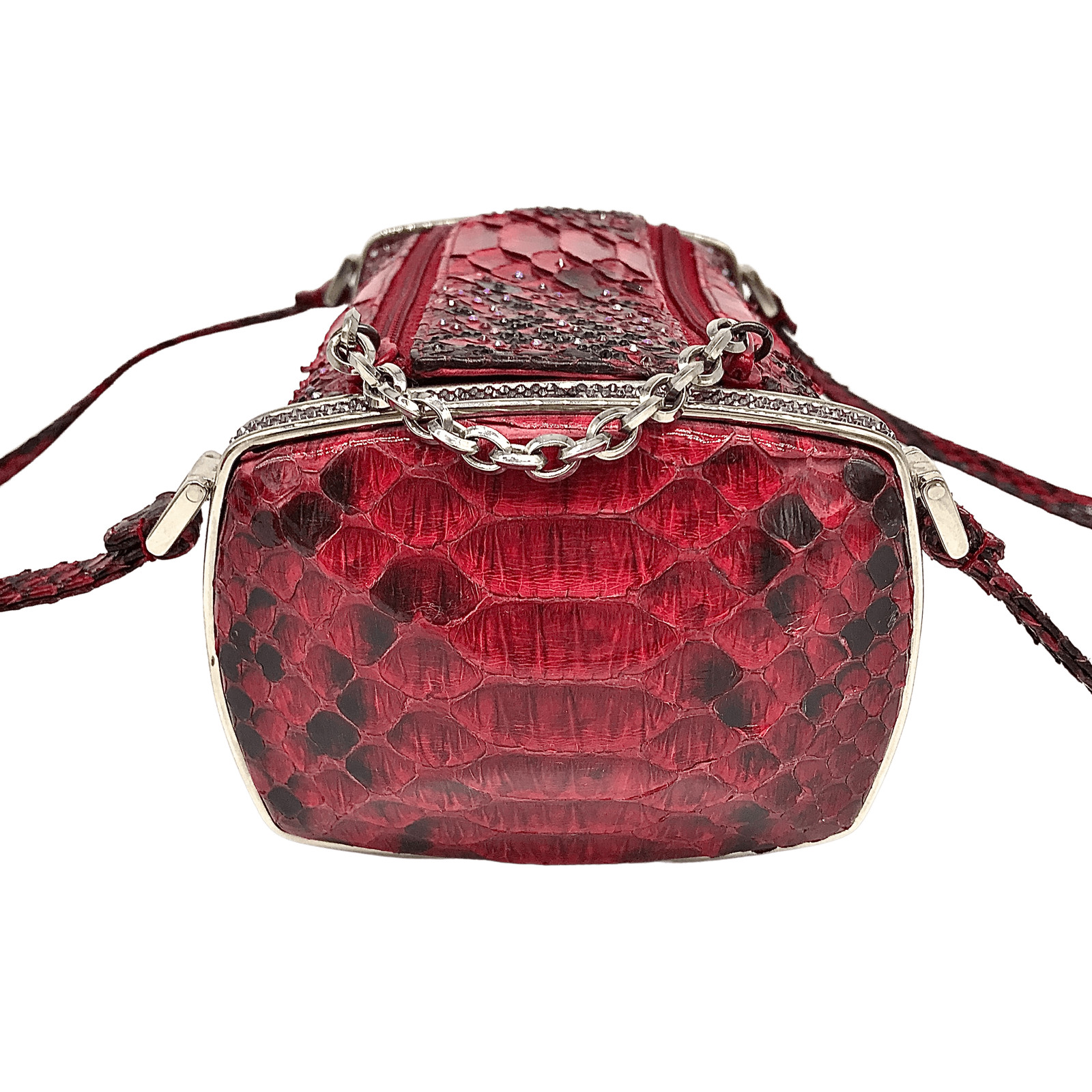 ❤️Judith Leiber Python Swarovski Crystal Handbag … - image 5