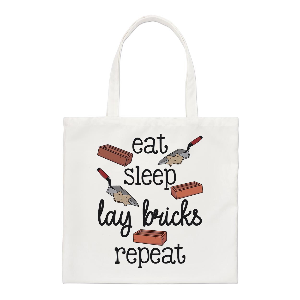 Eat Sleep Lay Bricks Repeat Brickie Layer Regular Tote Bag Best Awesome Shopper