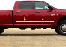Fit2009-2018 Dodge Ram Crew Cab 4pc Flat Body Side Molding Trim 1.5