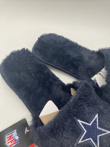 FOCO NFL Dallas Cowboys Fuzzy Slide Slippers Women’s Size XL New - Picture 5 of 7