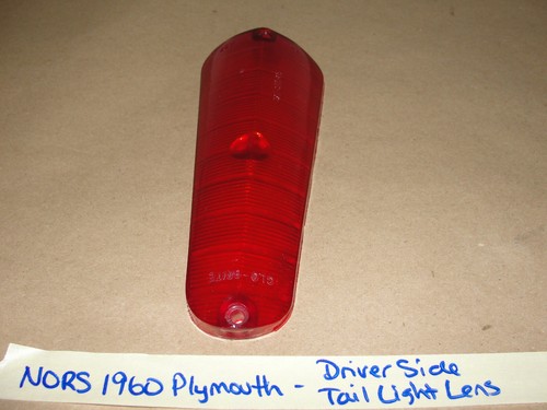 NOS/NORS 1960 PLYMOUTH FURY BELVEDERE SAVOY LEFT DRIVER SIDE TAIL LIGHT LENS - Picture 4 of 12