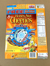 2004 Empty Honey Nut Cheerios CD Rom Game 14OZ Cereal Box-FREE SHIP