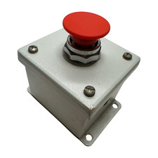 Rittal Standard Enclosure 13824 w/Square D Red Push/Pull Button  9001KA3 Block