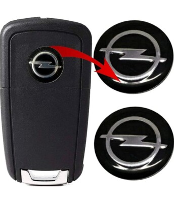 X2 Opel schlüssel fernbedienung key Aufkleber Sticker Emblem logo 14mm 3D