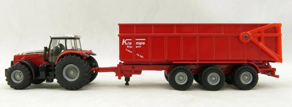 Siku 1844 - Massey Ferguson MF8480 Tractor with Krampe Trailer - Scale 1:87  BNB - Image 3 of 4