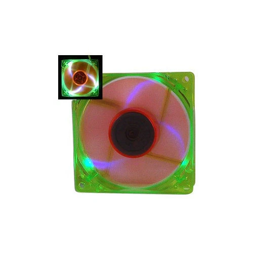 Vantec 80mm x 25mm Spectrum Orange Green Quad UV LED Computer Case Cooling Fan - Image 2 of 2