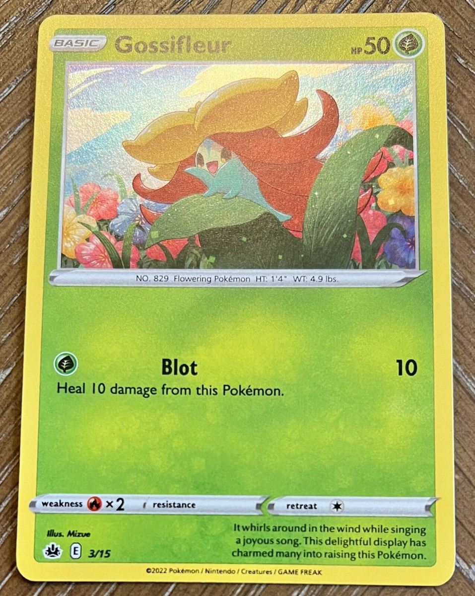 2022 Pokémon Gossifleur Holo 3/15 HP50 Card