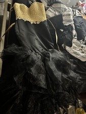 prom dress , Size 4 Ruffles At The Bottom Only Worn Once Good Condition .