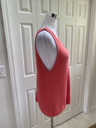 NWT Splendid salmon Cashmere blend a-line Sweater Tank XL $98 - Picture 4 of 6