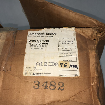 Cutler Hammer A10CDA7GMOD NIB Size 1 A10CN0 120V Coil Nema 12 Dust Tight F1