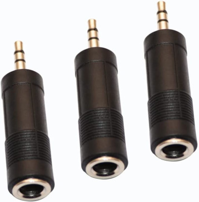 6.35 to 3.5mm Stereo Adapter 1/4 inch Female to 1/8 inch Male Mini Jack Aux C...
