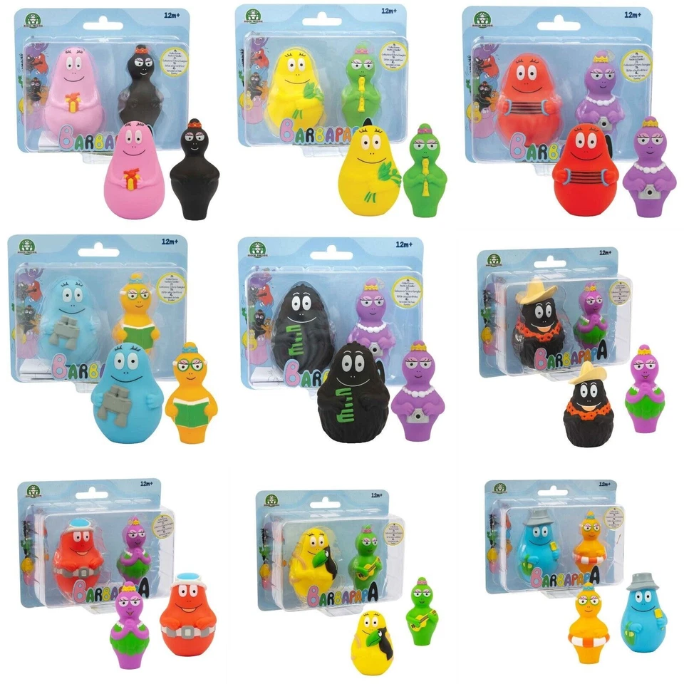 Giochi Preziosi Barbapapa Familie 2 Figuren Set BAP04/18 - 8cm - Neu -...