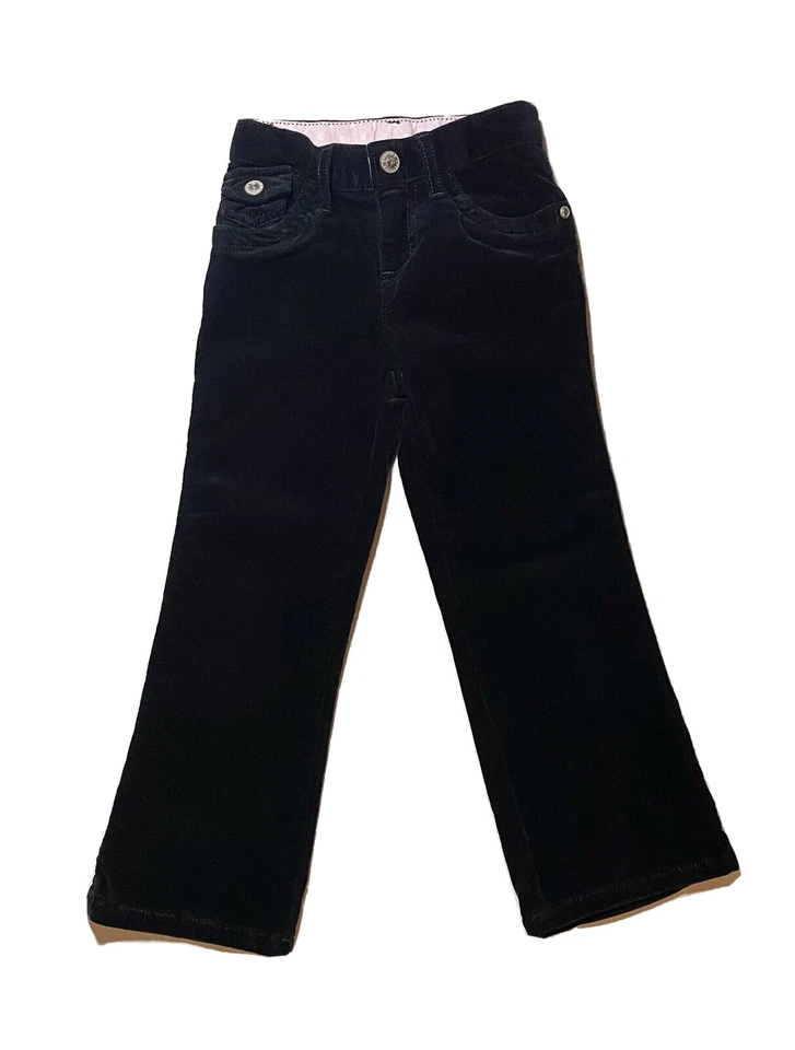 Pantalón Sonoma Pana Negro con Corazones en Bolsillos Traseros Niñas Talla 5 Delgado  Foto 2 de 3