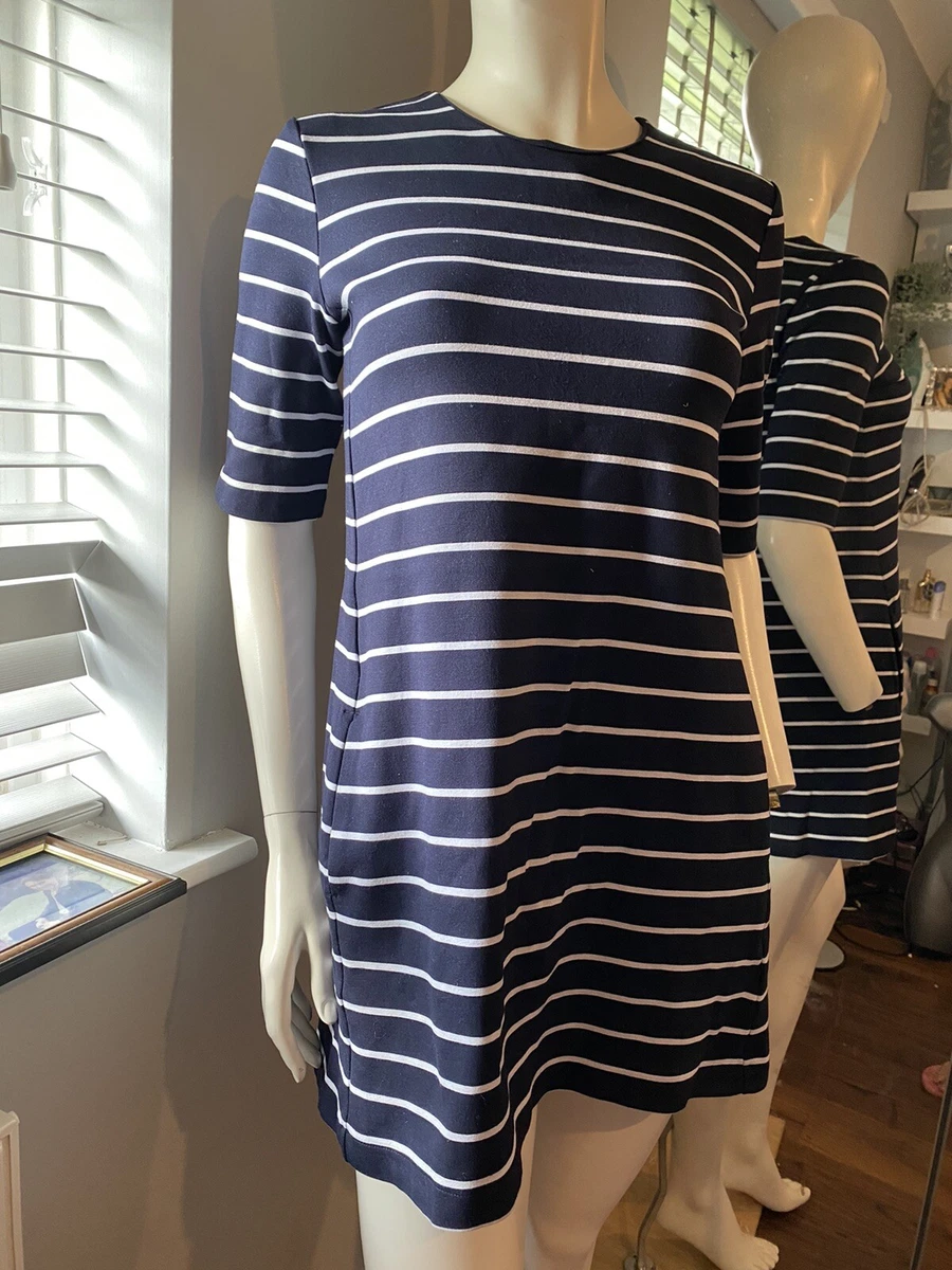 H and m top blue and white dress