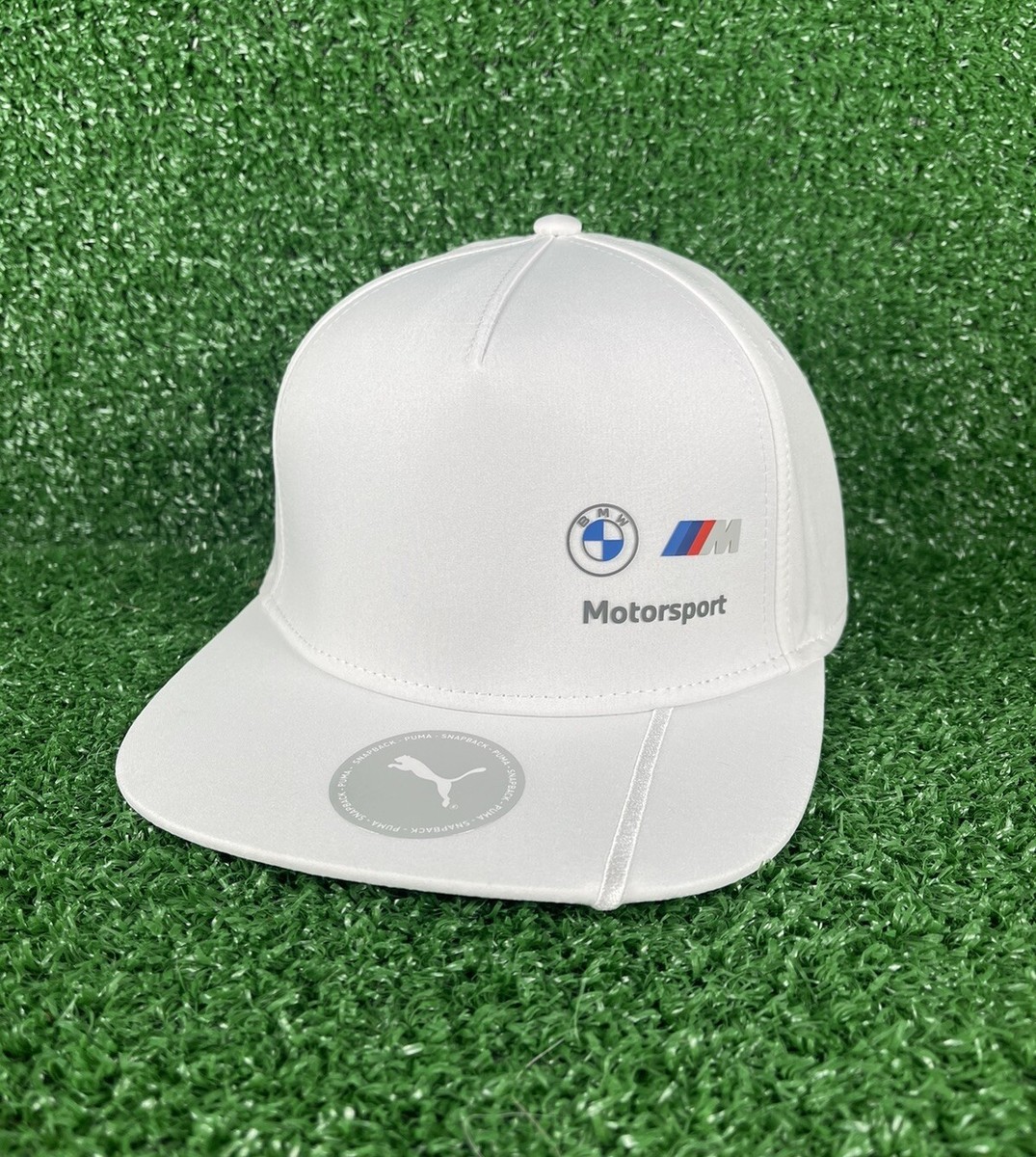 Puma BMW M Motorsport Racing White Hat Flat Brim Cap Adjustable - Main Image