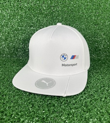 Puma BMW M Motorsport Racing White Hat Flat Brim Cap