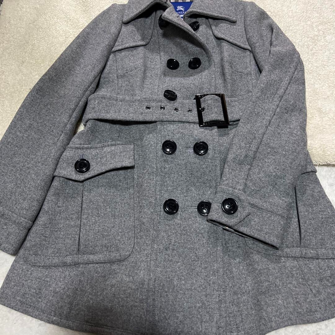 Burberry Blue label 40 ウールコート　レディース BURBERRY BLUE LABEL Woman's wool coat Gray Size 40/US:S