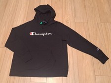 CHAMPION Powerblend Fleece Pullover Hoodie Spellout Script X-Large XL NWT 50