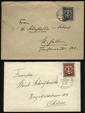 1945 2x #B141 + #B142 SWITZERLAND Pro Juventute Semi-Postal Stamps on Cover