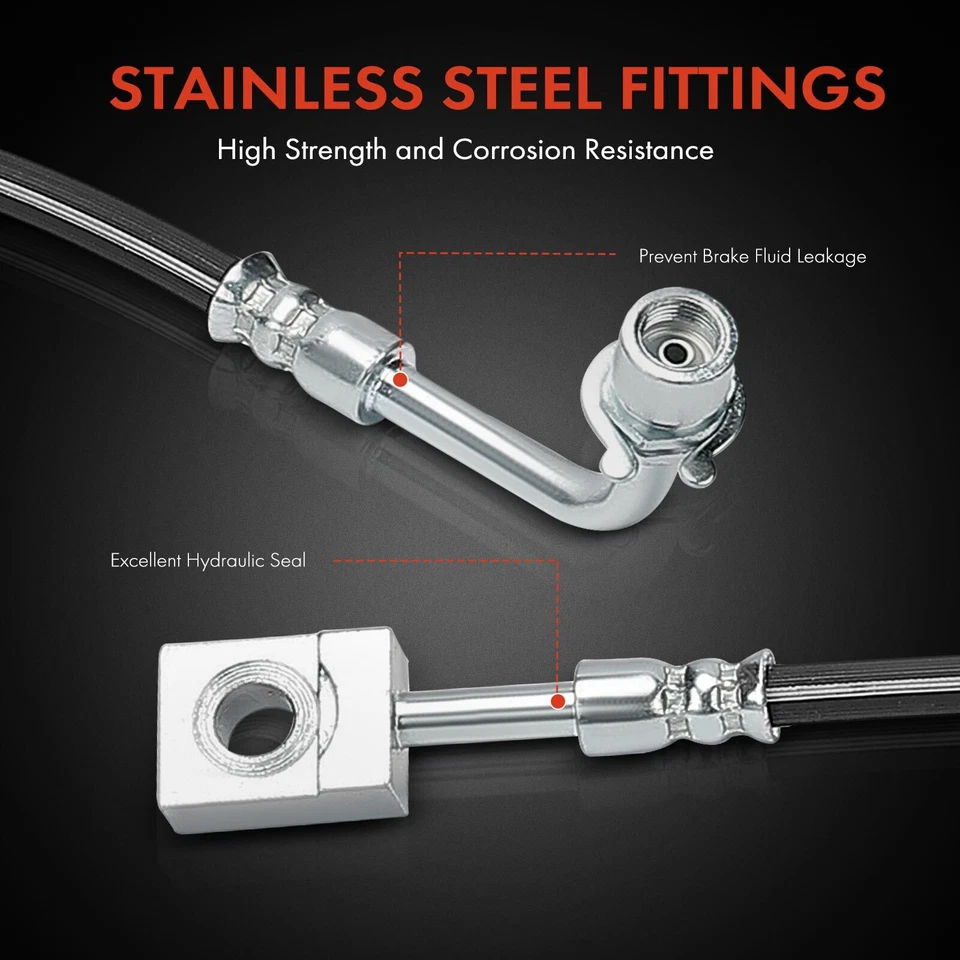 2x Manguera hidráulica de freno delantero para Chevrolet C4500/5500 Kodiak GMC C4500 Topkick Foto 4 de 4