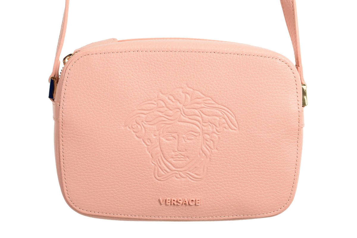 Versace Women's Pink Medusa Textured Leather Crossbody Bag | eBay