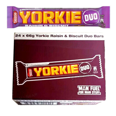 Yorkie Rasin Yorkie Raisin And Biscuit Chocolate Duo Bar 24 x 66g Full Box | eBay UK