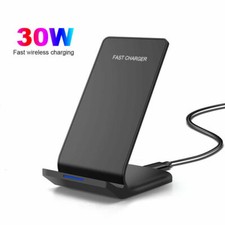 30W Fast Wireless Charger Stand Dock Pad For iPhone 17 Pro Max 16 15 Samsung S25