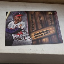 Topps 2015 Heart of the Order Hank Aaron Milwaukee Braves Baseball Card HOR-3