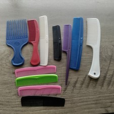Lot of 9 Vintage Combs - All Different Sizes  Brands  Colors Mostly 2003 Goody