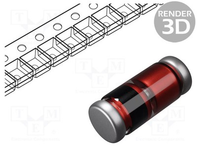 Rolle,Band MiniMELF glass Diode: Zener 16V 0,1uA SMD 0,5W