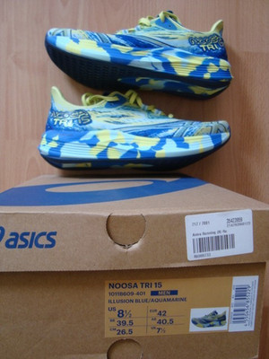 Asics Noosa Sport Schuhe Tri 15 Aquamarine EUR 42 neu mit Etikett und Karton