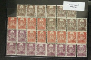 1957 Luxemburg; 10 Serien Europa postfrisch/MNH MiNr. 572/74 ME 1200