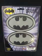 Batman Logo Etched Effects Auto Decal Clear 2 Pack Approx. 4 Each Dc Comics