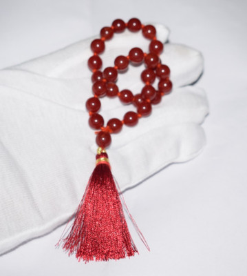 Ruby Corundum Glatte Edelstein Japa Mala 27 Runde 9 Mm Perlen Mit Gebet Guru Bea
