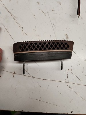 Vintage Pachmayr White Line Sure Grip Pigeon Shooter Recoil Pad Brown Pre Owned