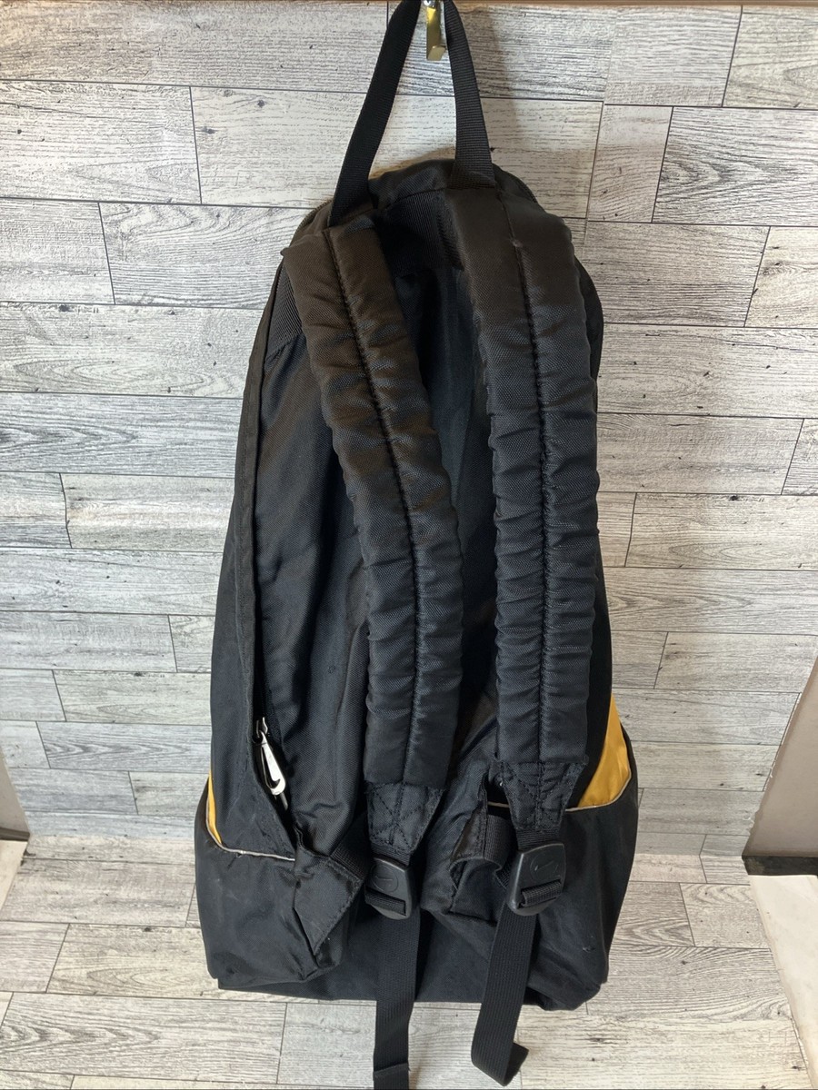 Vintage 90s Nike Backpack S9-KAN Bag Black & Yellow RARE