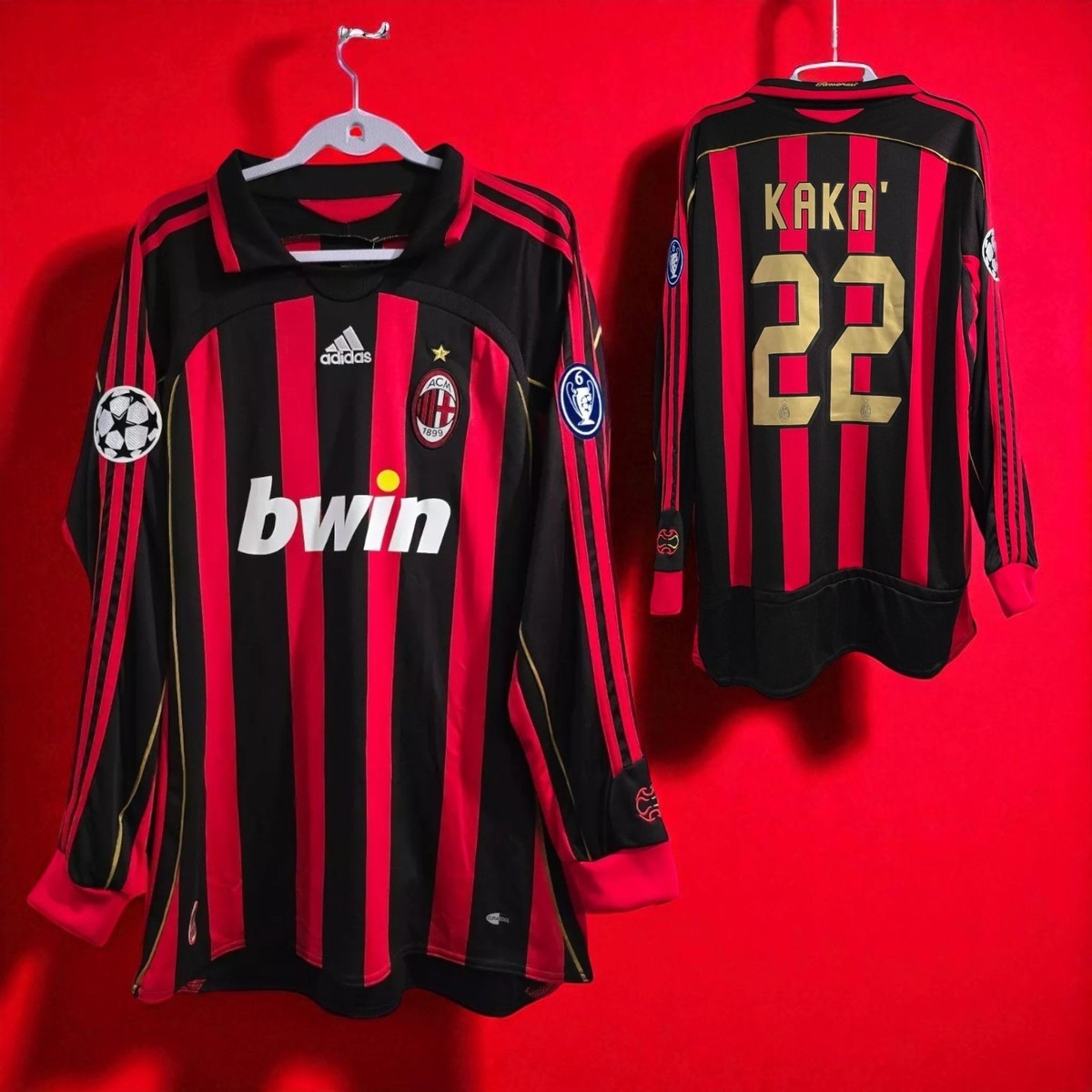 AC MILAN HOME 2006/2007 - Retro - Football Soccer - KAKÁ # 22 - XL
