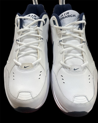 Nike Air Monarch IV White Navy Mens Size 13 4E Extra Wide New With Box