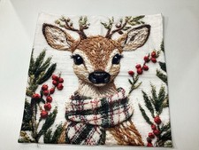 Reindeer Pillow Cover Square W/Zipper NEW IN PACKAGE size 18  x 18  