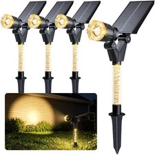 Solar Lights Outdoor Waterproof Spot Lights, 4 Pack Solar Powered Garden Spot...